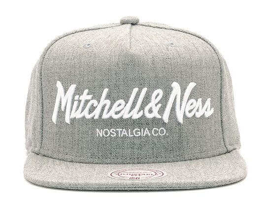 Kšiltovka Mitchell & Ness Pinscript Grey Heather/White Snapback