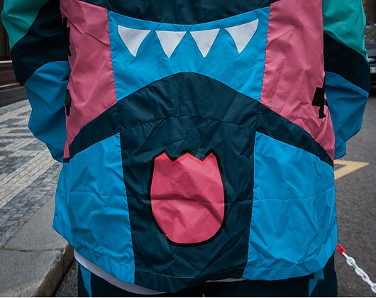 Větrovka Pink Dolphin OG Waves Breaker Boosace Blue