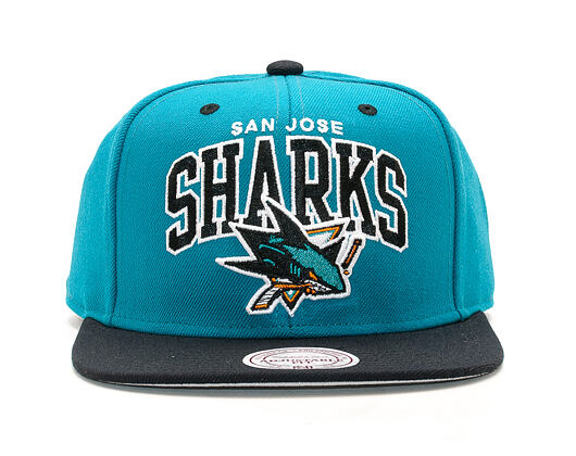 Kšiltovka Mitchell & Ness Team Arch San Jose Sharks Teal/Black Snapback