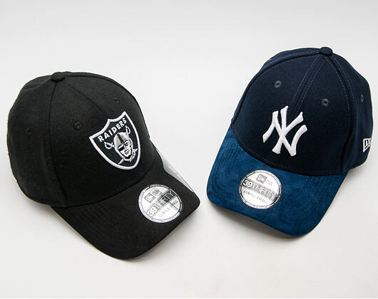 Kšiltovka New Era Team Melton Suede Oakland Raiders Black 39THIRTY Stretchfit