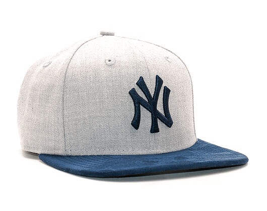 Kšiltovka New Era Heather Suede Snap New York Yankees Heather Grey/Navy 9FIFTY Snapback