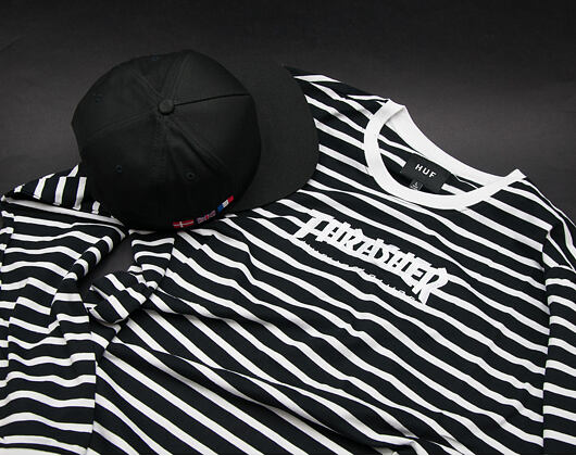 Triko s Dlouhým Rukávem HUF Thrasher Stripe Black