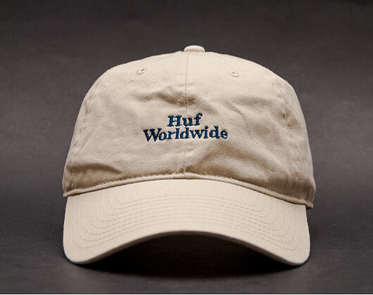 Kšiltovka HUF Domestic Worldwide Curve Brim Stone/Navy Strapback