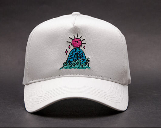 Kšiltovka Pink Dolphin Tombstone 5-Panel Structured White Snapback
