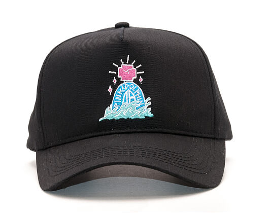 Kšiltovka Pink Dolphin Tombstone 5-Panel Structured Black Snapback