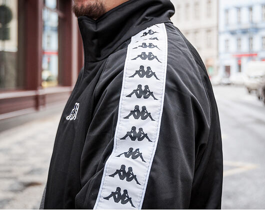 Mikina Kappa Banda Anniston Black/White