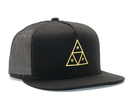 Kšiltovka HUF Apparel Cap Triple Triangle Trucker Black Snapback