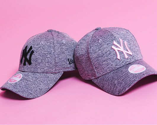 Dámská Kšiltovka New Era Tech Jersey New York Yankees 9FORTY Gray/Pink Strapback