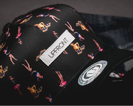 Kšiltovka UPFRONT Pin-Up Vinyl Baseball Trucker Black Snapback