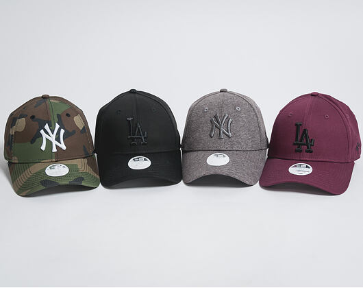 Dámská Kšiltovka New Era Jersey Essential New York Yankees 9FORTY Grey Heather/Grey Heather Strapbac