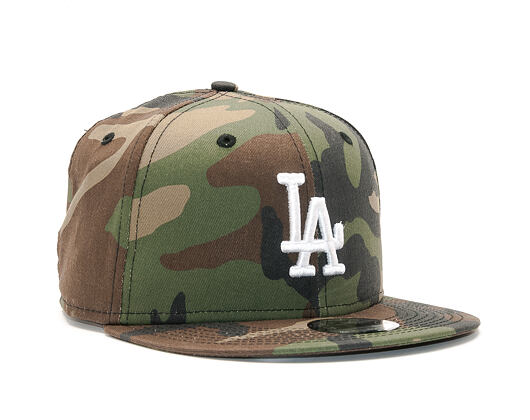 Dětská Kšiltovka New Era League Essential Los Angeles Dodgers 9FIFTY Youth Woodland Camo/White Snapb