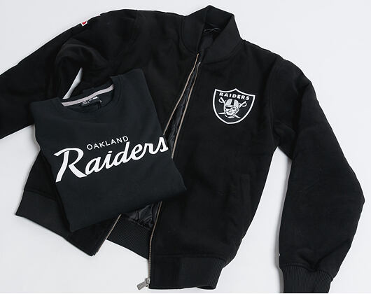 Bunda New Era Team Apparel Melton Bomber Oakland Raiders Black