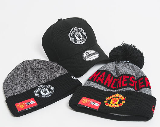Kulich New Era Crown Bobble Knit Manchester United Black