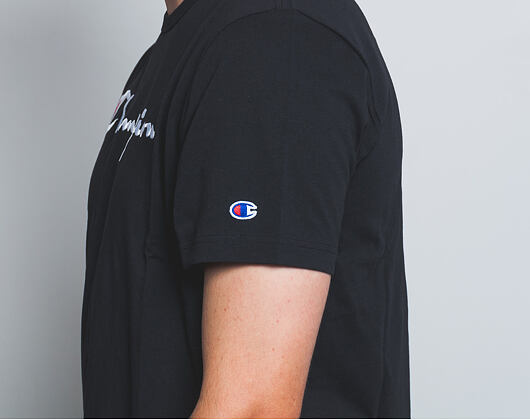 Triko Champion Crewneck T-Shirt Classic Logo Black 210972 KK001 NBK