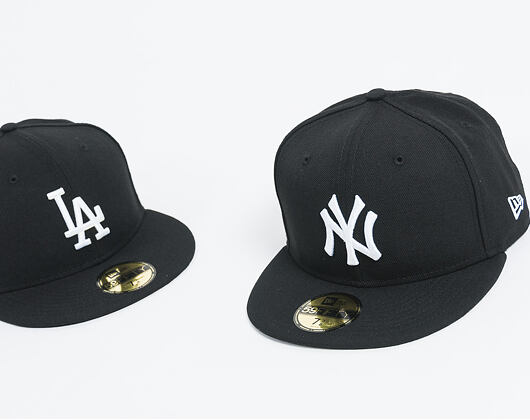 Kšiltovka New Era 59FIFTY MLB Basic New York Yankees Fitted Black / White Log