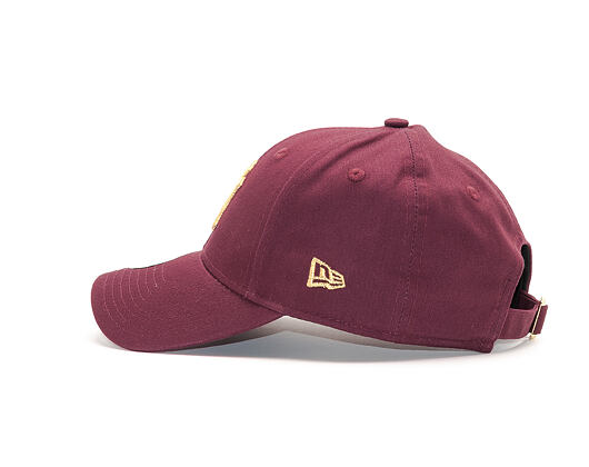 Dámská Kšiltovka New Era Essential New York Yankees 9FORTY Maroon/Gold Strapback