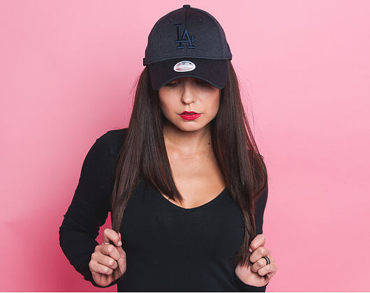 Dámská Kšiltovka New Era Jersey Heather Los Angeles Dodgers 9FORTY Navy Strapback
