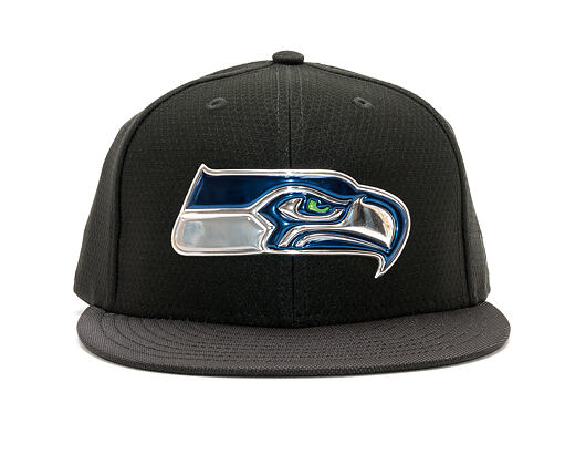 Kšiltovka New Era Black Coll Seattle Seahawks 59FIFTY Black