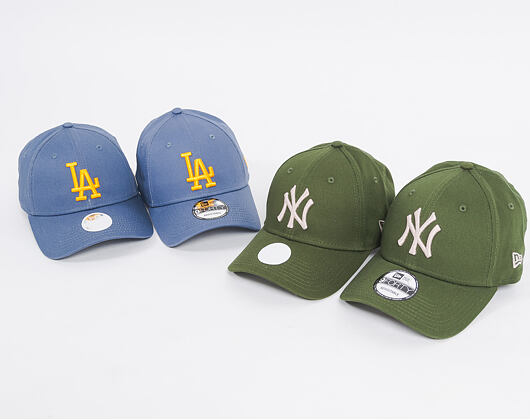 Dámská Kšiltovka New Era League Essential Los Angeles Dodgers 9FORTY Slate/Gold Strapback