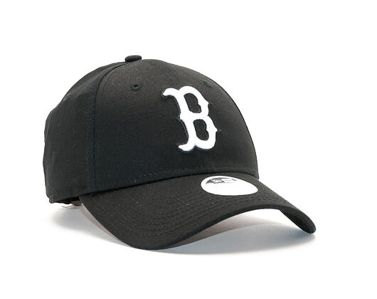 Dámská Kšiltovka New Era Essential Boston Red Sox 9FORTY Black/White Strapback