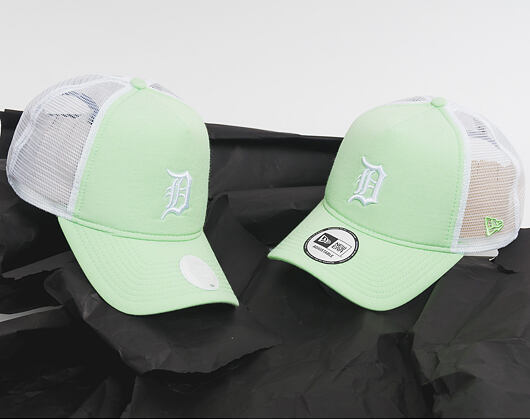Dámská Kšiltovka New Era Oxford A Frame Trucker Detroit Tigers 9FORTY Green Snapback