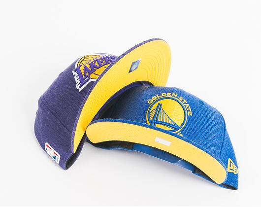 Kšiltovka New Era Team Heather Golden State Warriors 9FIFTY Heather Light Royal/Yellow Snapback