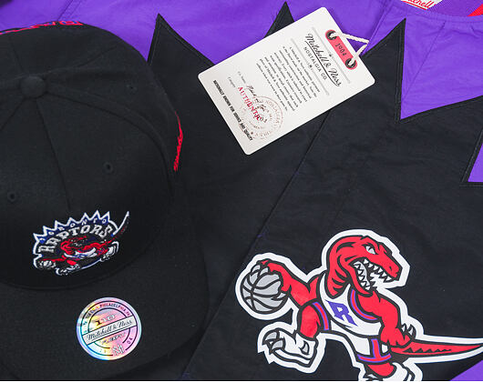 Bunda Mitchell & Ness Authentic Warm Up Toronto Raptors Black/Purple