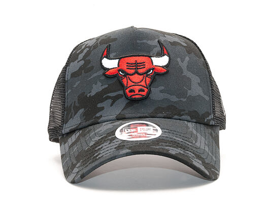 Dámská Kšiltovka New Era Camo Team Aframe Trucker Chicago Bulls 9FORTY Black Camo Snapback