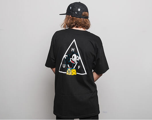 Triko HUF Felix The Cat Triple Triangle Black