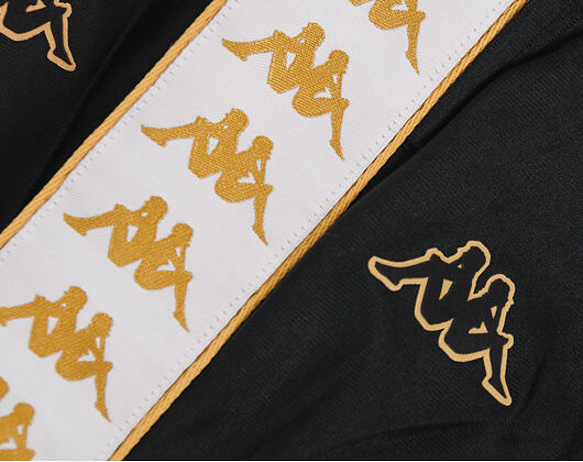 Tepláky Kappa Banda Astoria Snaps Slim Black/White/Gold