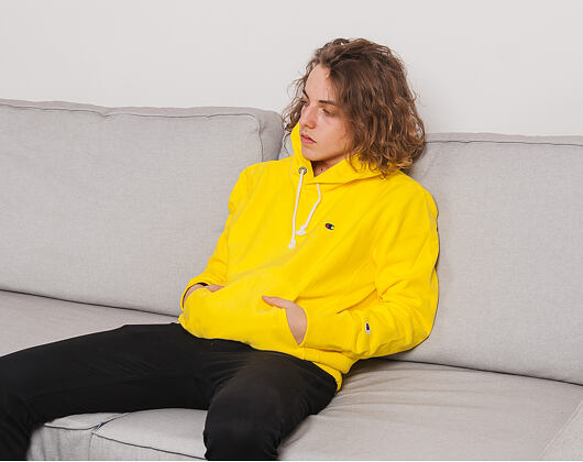 Mikina S Kapucí Champion Hooded Mini Logo Sweatshirt Bright Yellow