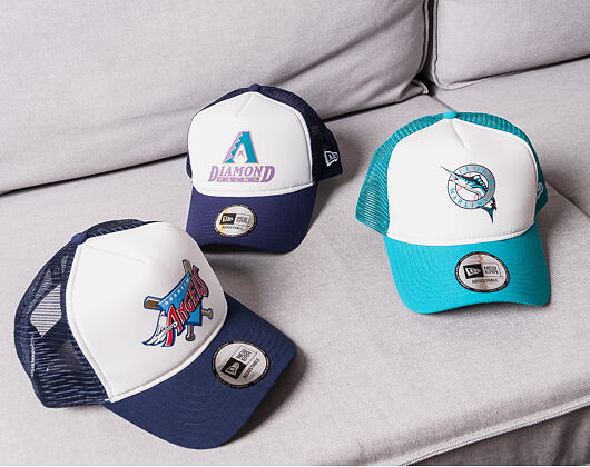 Kšiltovka New Era Coast 2 Coast Anaheim Angels 9FORTY A-FRAME TRUCKER  Official Team Color