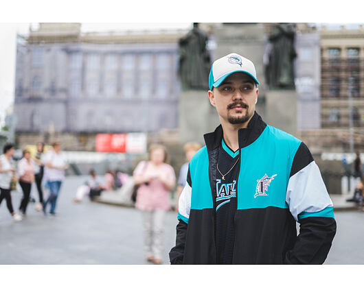 Kšiltovka New Era Coast 2 Coast Florida Marlins 9FORTY A-FRAME TRUCKER  Official Team Color