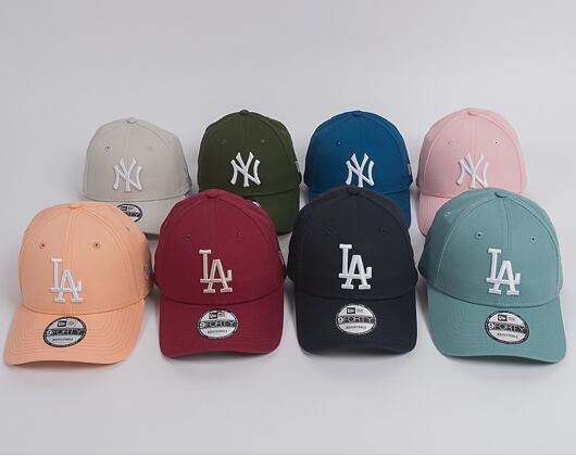 Kšiltovka New Era  League Essential  Los Angeles Dodgers 9FORTY Strapback Cardinal / Stone