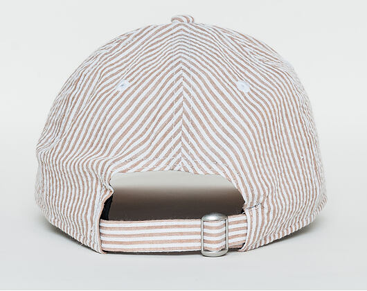 Kšiltovka New Era Seersucker New York Yankees 9FORTY Strapback Khaki / Optic White