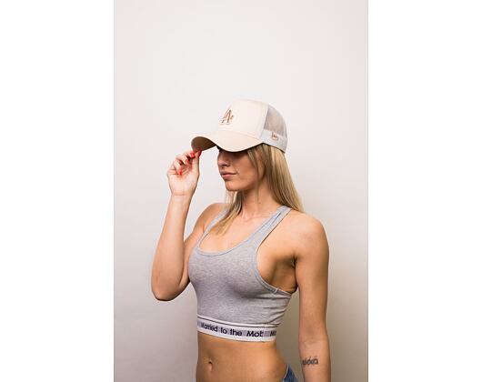 Dámská Kšiltovka New Era  Micro Cord  Los Angeles Dodgers  9FORTY A-FRAME TRUCKER  Gray / Optic Whit