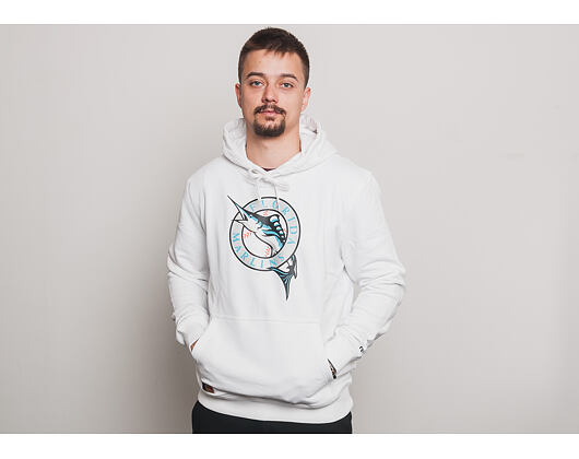 Mikina S Kapucí New Era Coast 2 Coast Po Hoody Florida Marlins White