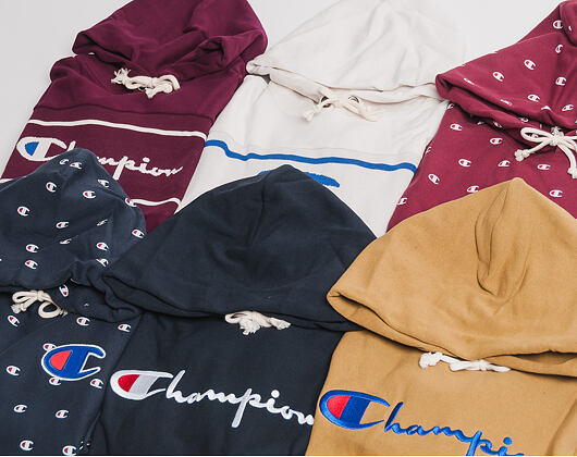 Mikina S Kapucí Champion Classic Logo Hooded Sweatshirt Brown
