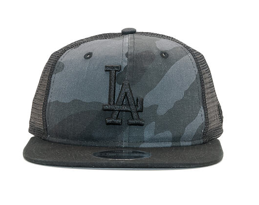 Kšiltovka New Era Trucker Washed Camo Los Angeles Dodgers 9FIFTY Marine Navy Camo Snapback