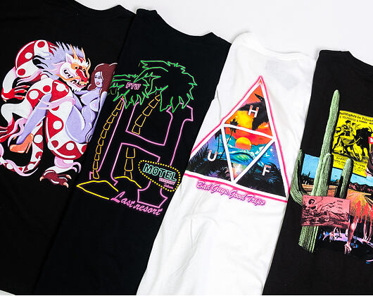 Triko HUF Good Trips Triangle White