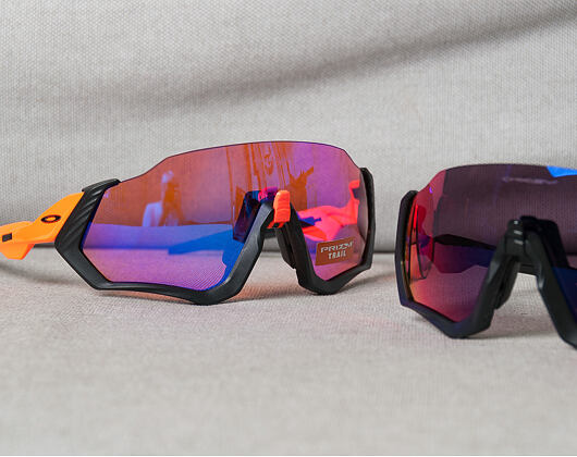 Sluneční Brýle Oakley Flight Jacket Matte Black/Neon Orange Prizm Trail OO9401-0437