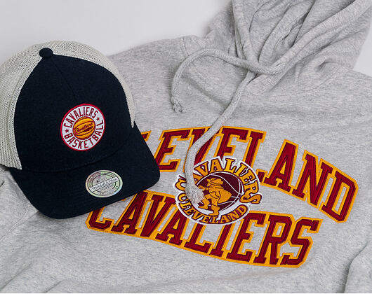 Mikina S Kapucí Mitchell & Ness Play Off Win Hoody Cleveland Cavaliers Grey