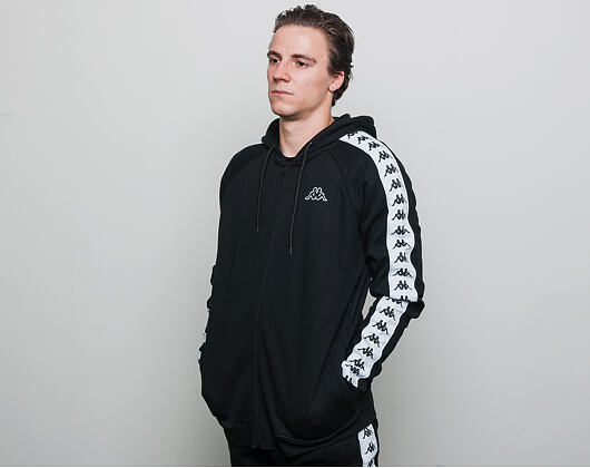 Mikina Kappa Banda Arit Slim Black/White