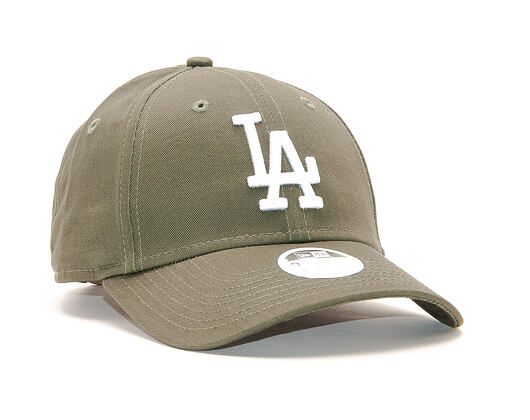 Dámská Kšiltovka New Era 9FORTY Los Angeles Dodgers League Essential New Olive/White Strapback