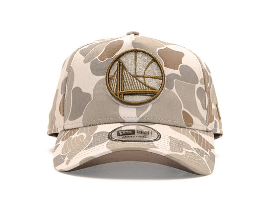 Kšiltovka New Era 9FORTY A-Frame Golden State Warriors Light Green Camo Snapback