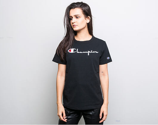 Dámské Triko Champion Crewneck T-Shirt Black 110992 KK001 NBK