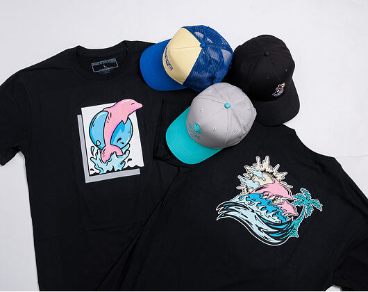 Triko Pink Dolphin Roll Tide Tee Black