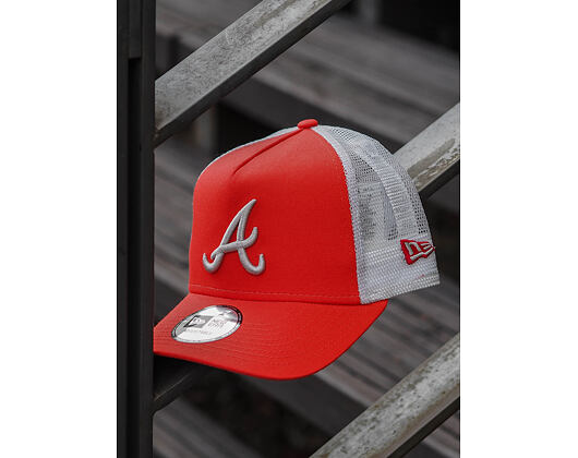 Kšiltovka New Era 9FORTY A-Frame Trucker Atlanta Braves Red/White Snapback