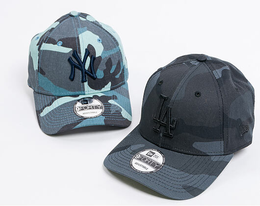 Kšiltovka New Era 9FORTY New York Yankees Camo Essential Light Navy Camo Strapback