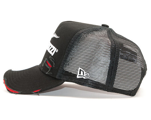 Kšiltovka New Era 9FORTY A-Frame Trucker Motto Guzzi Piaggio Worn Black Snapback